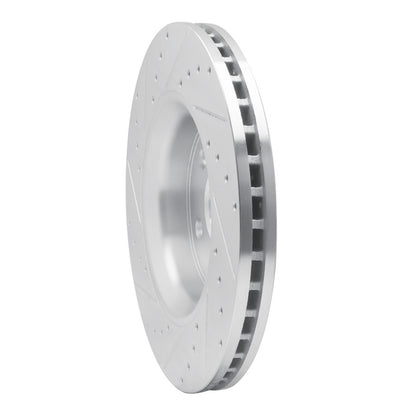 R1 Concepts R1 11-25 Dodge Durango Front Right Drilled & Slotted Silver Brake Rotor