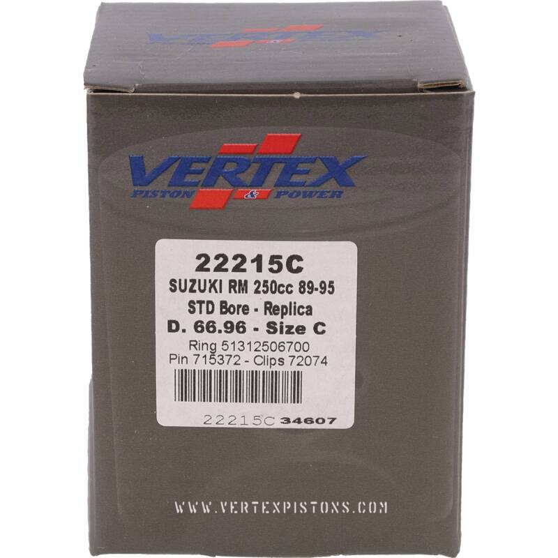 Vertex Pistons Vertex Piston 89-95 Suzuki RM 250 250cc Cast Replica Piston Kit