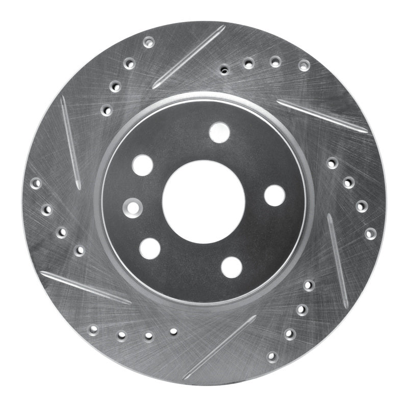 R1 Concepts R1 11-23 Chevrolet Bolt EV Front Left Drilled & Slotted Silver Brake Rotor