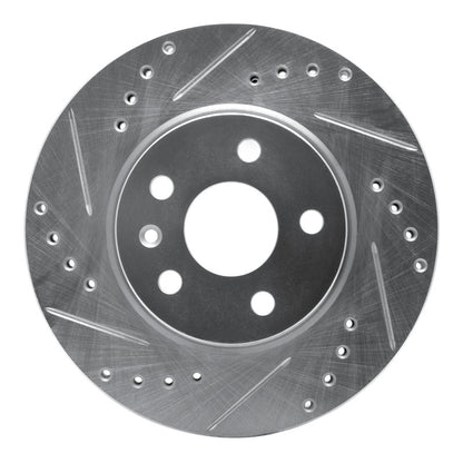 R1 Concepts R1 11-23 Chevrolet Bolt EV Front Left Drilled & Slotted Silver Brake Rotor