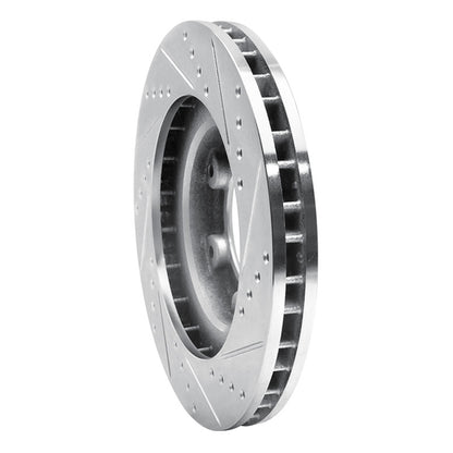 R1 Concepts R1 90-92 Toyota Land Cruiser Front Left Drilled & Slotted Silver Brake Rotor