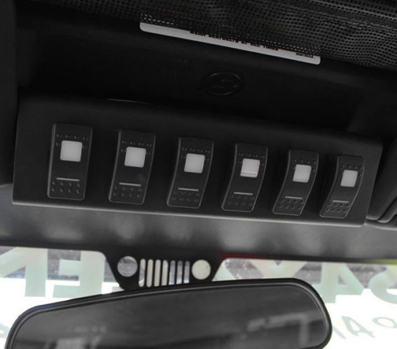sPOD 09-18 Jeep Wrangler JK SourceLT w/Green LED Switch Panel