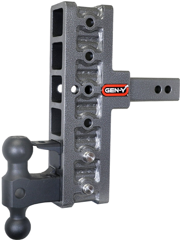 GEN-Y Hitch Gen-Y Mega Duty 2in Shank 7.5in Offset Drop 16K Hitch w/GH-051 Dual-Ball/GH-032 Pintle Lock