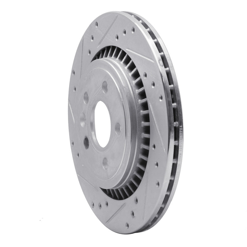 R1 Concepts R1 07-18 Volvo V60 Rear Left Drilled & Slotted Silver Brake Rotor