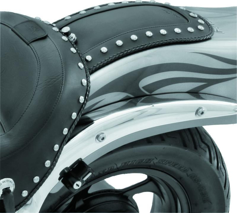 Mustang Motorcycle Mustang 01-04 Suzuki 80 Volusia, 05-08 Boulevard C50, 08-09 C109R Fender Bib w/Studs - Black