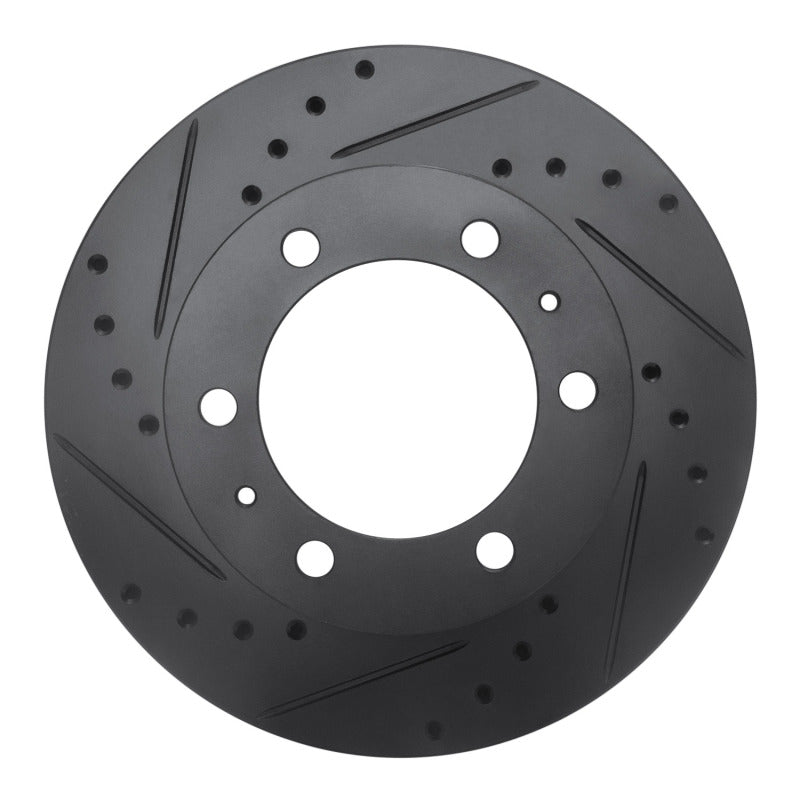 R1 Concepts R1 09-15 Toyota Hilux (Mexico) Front Left Drilled & Slotted Black Brake Rotor