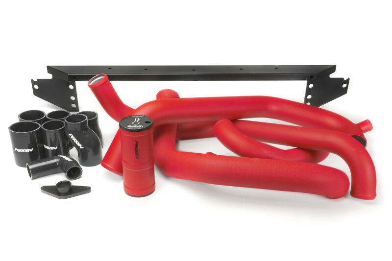 Perrin Performance PERRIN 02-07 Subaru WRX/STI Front Mount Intercooler Boost Tube Kit - Red