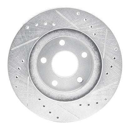 R1 Concepts R1 89-90 Ford Thunderbird Front Left Drilled & Slotted Silver Brake Rotor
