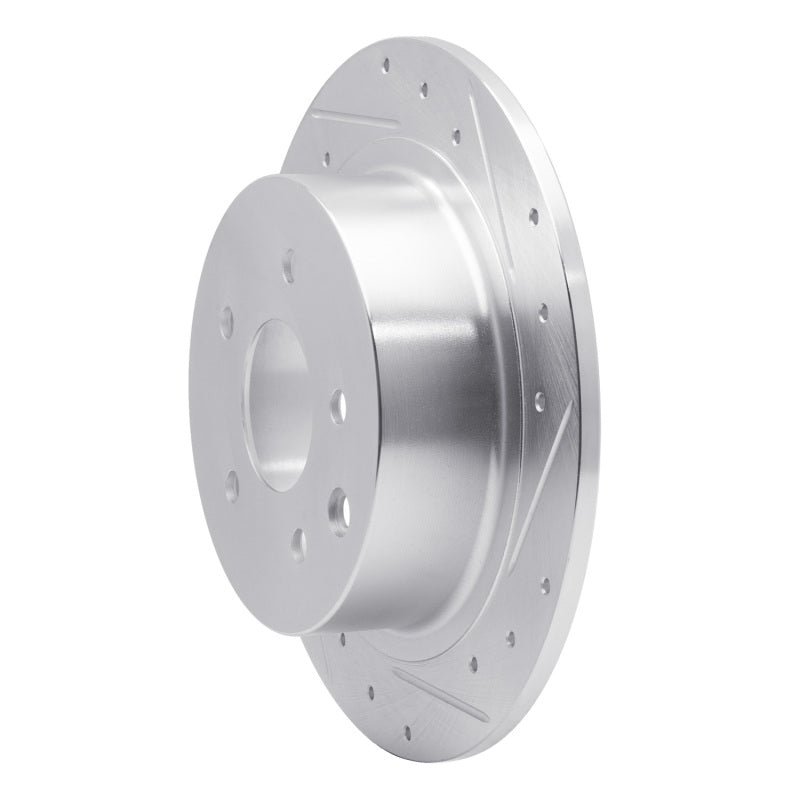 R1 Concepts R1 02-25 Nissan Maxima Rear Right Drilled & Slotted Silver Brake Rotor