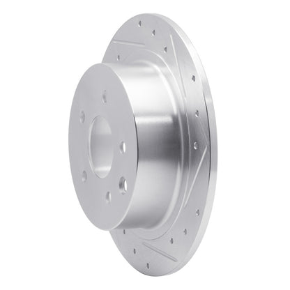 R1 Concepts R1 02-25 Nissan Maxima Rear Right Drilled & Slotted Silver Brake Rotor