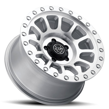 ICON Hulse 17 X 8.5 6 X 5.5 25mm Offset 5.75in BS Silver Machined
