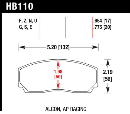 Hawk Performance Hawk AP CP5200 Caliper HPS Street Brake Pads