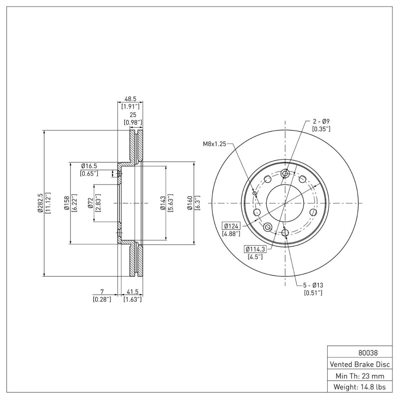 DFC 03-05 Mazda 6 Front Brake Rotor