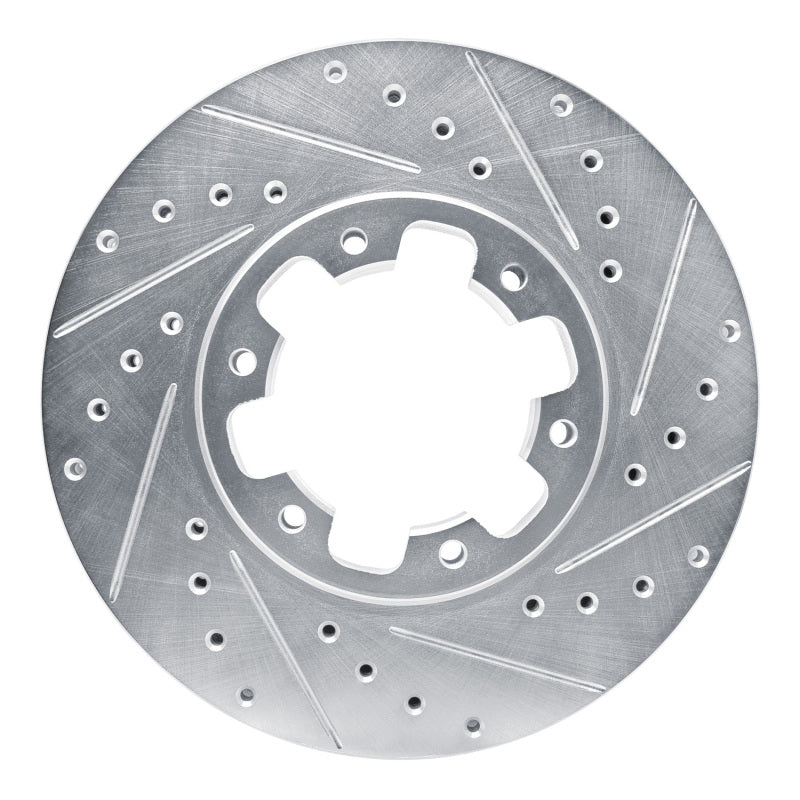 R1 Concepts R1 96-04 Infiniti QX4 Front Right Drilled & Slotted Silver Brake Rotor