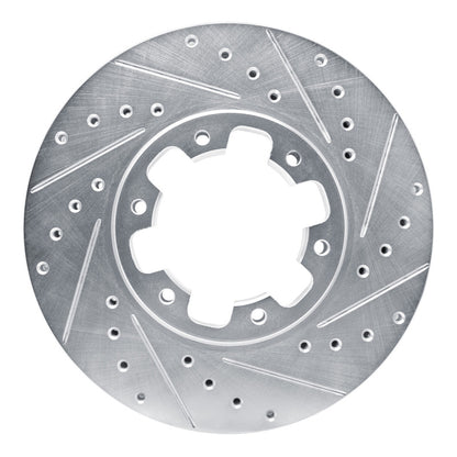 R1 Concepts R1 96-04 Infiniti QX4 Front Right Drilled & Slotted Silver Brake Rotor