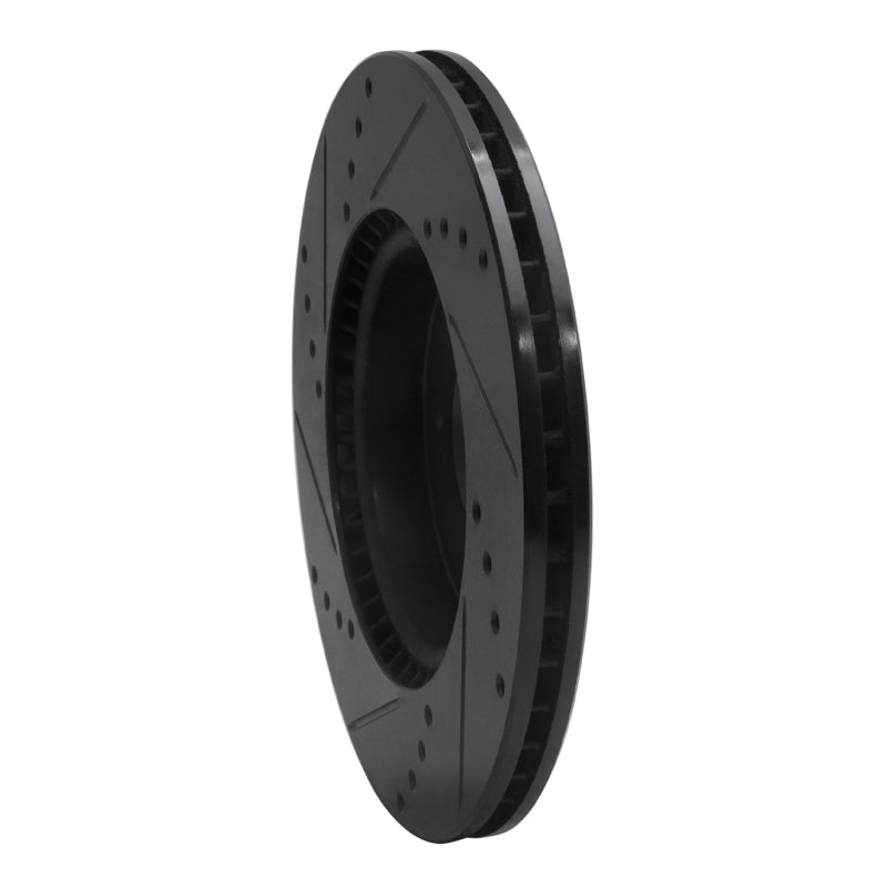 R1 Concepts R1 17-22 Hyundai Ioniq Front Right Drilled & Slotted Black Brake Rotor