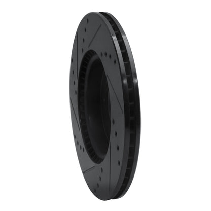 R1 Concepts R1 17-22 Hyundai Ioniq Front Right Drilled & Slotted Black Brake Rotor