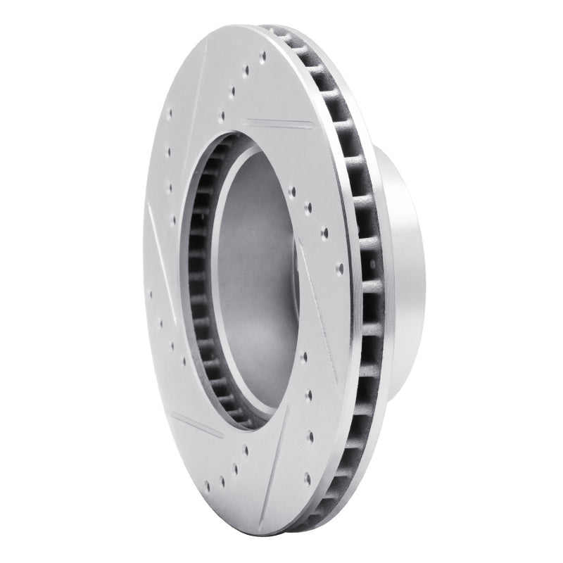 R1 Concepts R1 82-86 BMW 735I Front Right Drilled & Slotted Silver Brake Rotor
