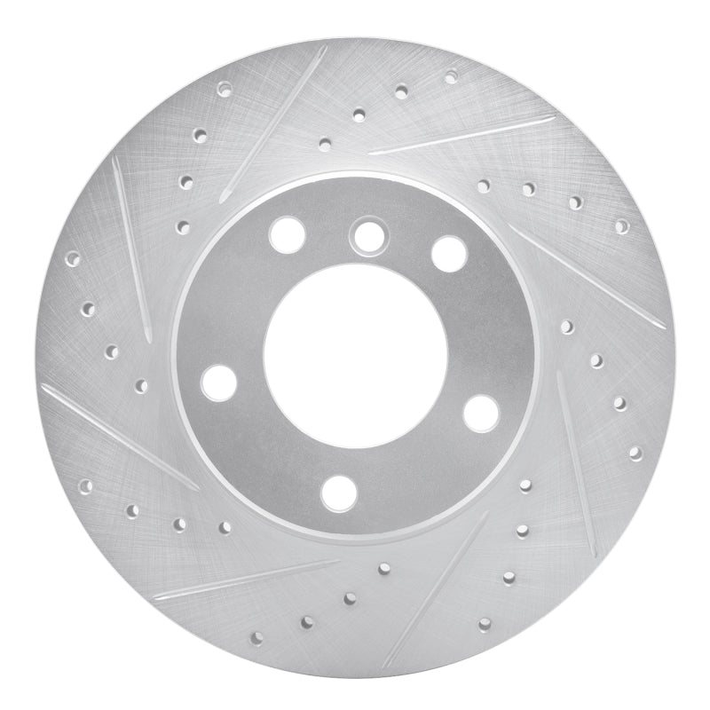 R1 Concepts R1 96-03 BMW 525I (USA/Canada) Front Left Drilled & Slotted Silver Brake Rotor