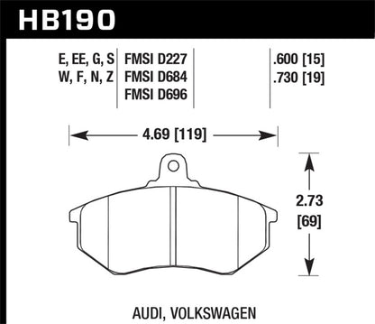 Hawk Performance Hawk HP+ Street Brake Pads