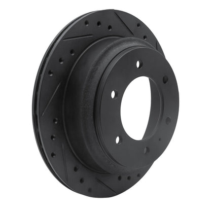 R1 Concepts R1 92-04 Acura SLX Rear Right Drilled & Slotted Black Brake Rotor