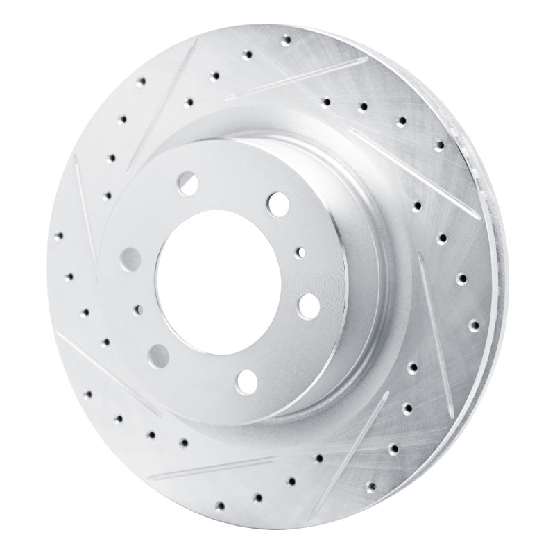 R1 Concepts R1 2022-2025 Lexus GX550 Front Left Drilled & Slotted Silver Brake Rotor