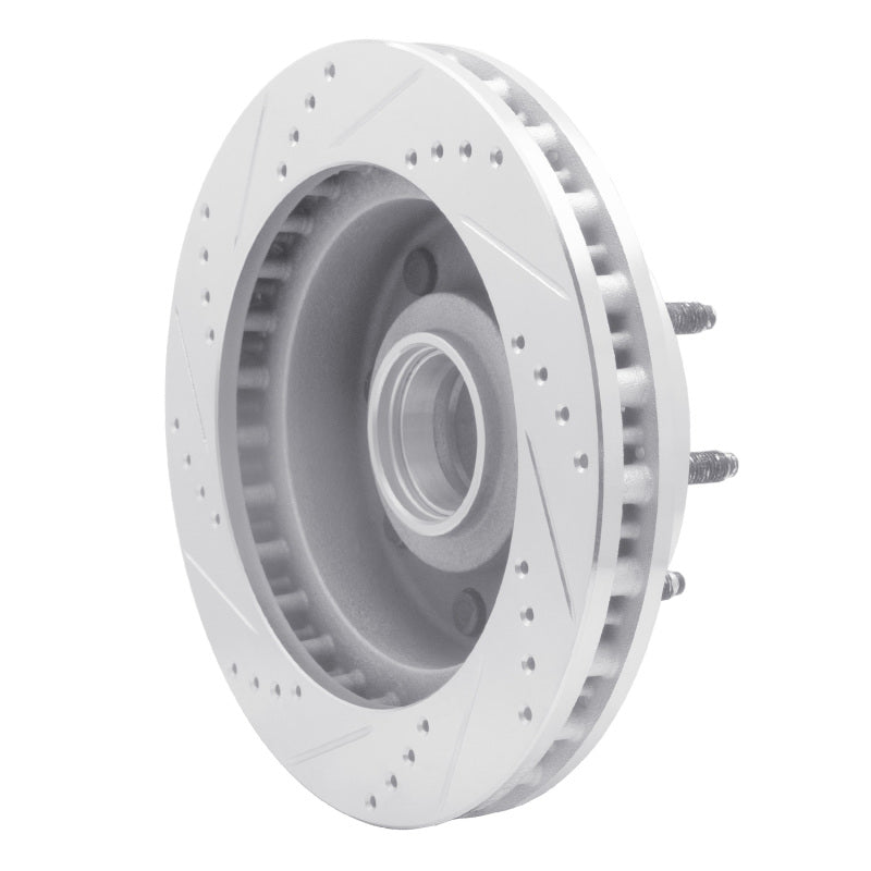 R1 Concepts R1 99-02 Ford F-250 2WD (Super Duty) Front Right Drilled & Slotted Silver Brake Rotor