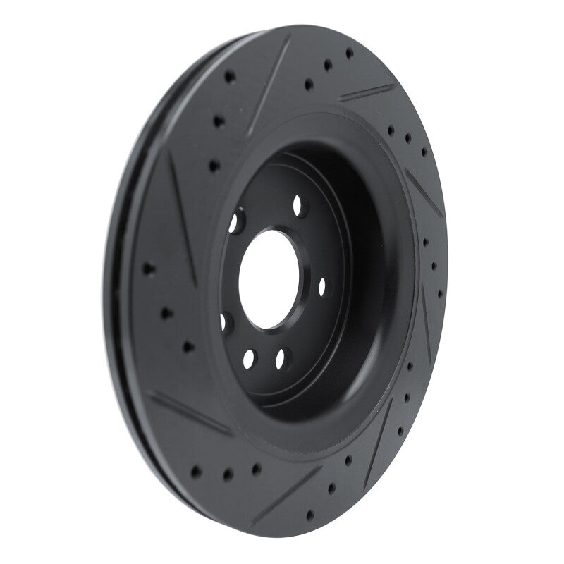R1 Concepts R1 10-17 Volvo XC60 Rear Right Drilled & Slotted Black Brake Rotor