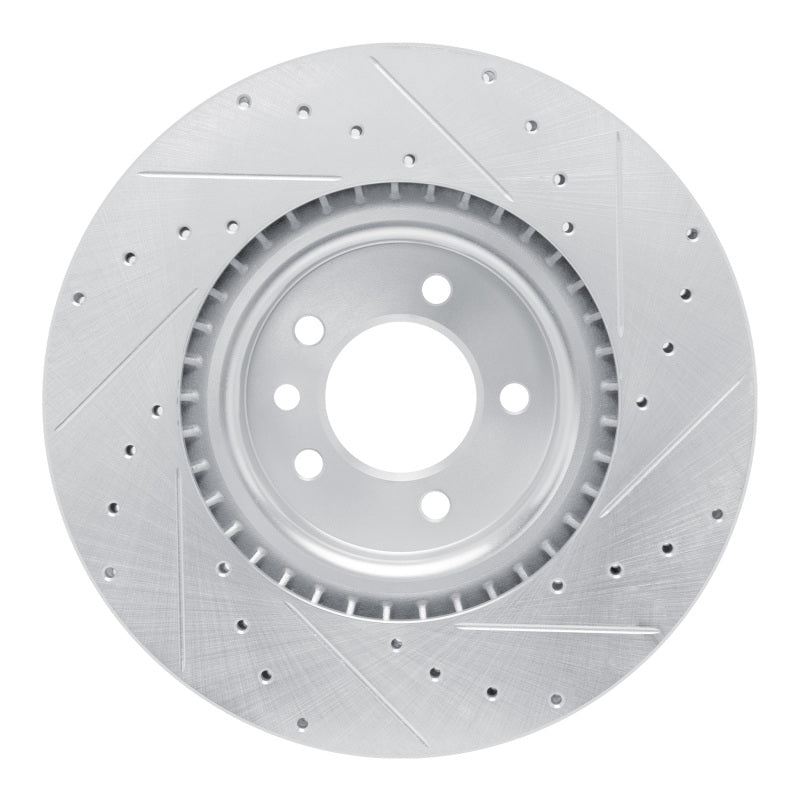 R1 Concepts R1 18-24 Land Rover Range Rover Front Left Drilled & Slotted Silver Brake Rotor