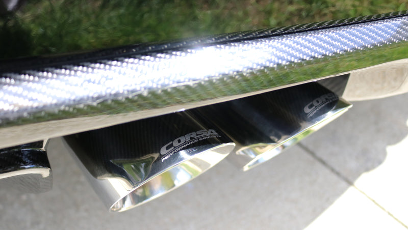 CORSA Performance Corsa 16-19 Cadillac ATS 3.6T 4in Inlet / 4in Outlet Twin Polished Tip Kit (For Corsa Exhaust Only)