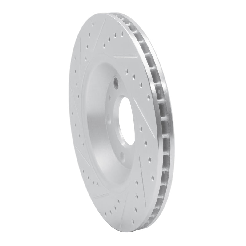 R1 Concepts R1 04-09 Audi S4 Rear Right Drilled & Slotted Silver Brake Rotor