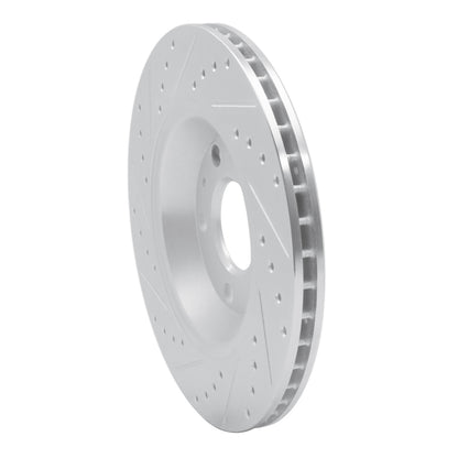 R1 Concepts R1 04-09 Audi S4 Rear Right Drilled & Slotted Silver Brake Rotor