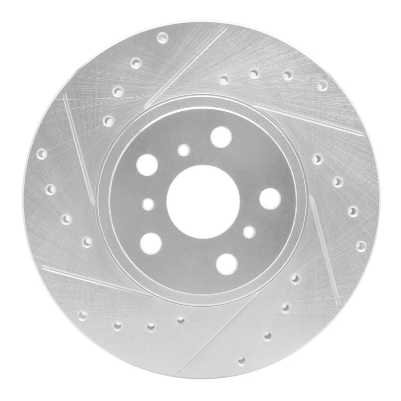R1 Concepts R1 90-93 Toyota Celica Front Left Drilled & Slotted Silver Brake Rotor