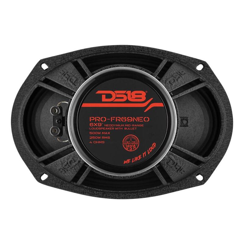 DS18 6x9in 250 Watts RMS 4 ohm Neodymium Full Range Loudspeaker