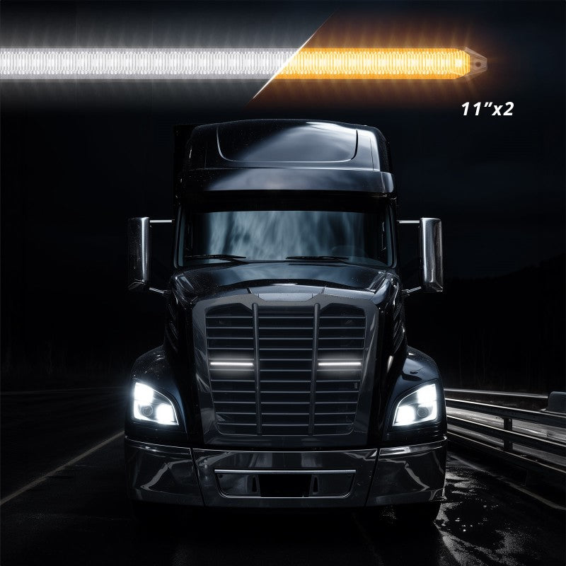 XKGLOW XK Glow 11In Switchback Grill Lights with Start-up Animation & Sequential Turn Signals
