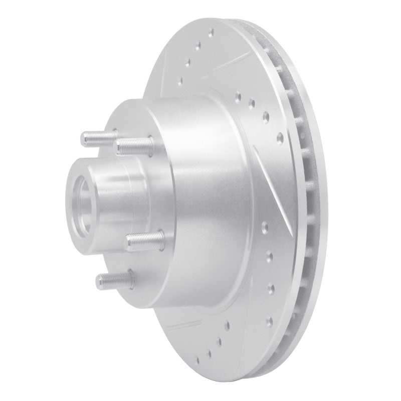 R1 Concepts R1 70-72 Dodge Charger Front Left Drilled & Slotted Silver Brake Rotor