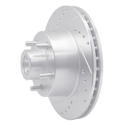 R1 Concepts R1 70-72 Dodge Charger Front Left Drilled & Slotted Silver Brake Rotor