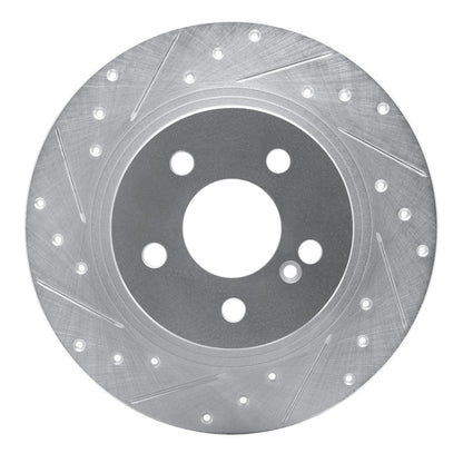 R1 Concepts R1 08-15 Mercedes-Benz C300 Sedan Rear Left Drilled & Slotted Silver Brake Rotor