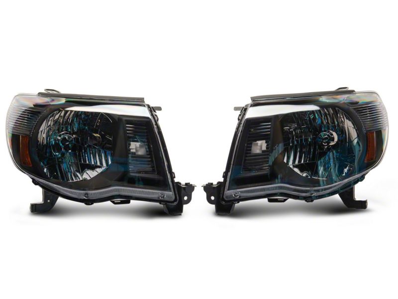 Raxiom 05-11 Toyota Tacoma Axial Series OE Replacement Headlights- Black Housing (Clear Lens)