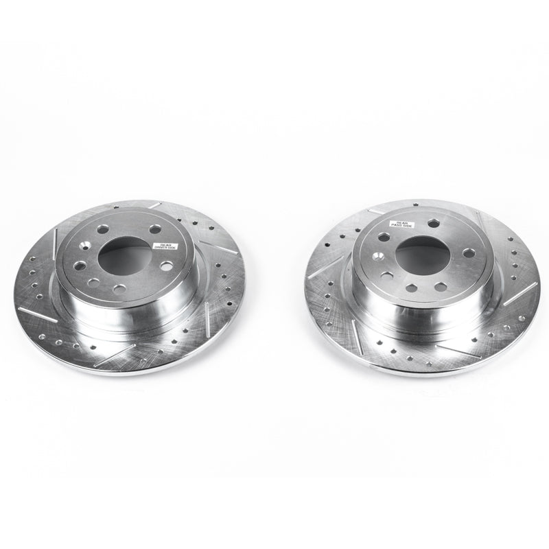 PowerStop Power Stop 99-10 Saab 9-5 Rear Evolution Drilled & Slotted Rotors - Pair