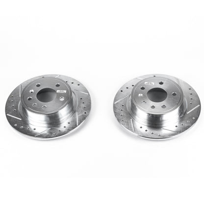 PowerStop Power Stop 99-10 Saab 9-5 Rear Evolution Drilled & Slotted Rotors - Pair