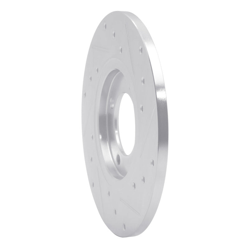 R1 Concepts R1 70-79 Toyota Carina Front Left Drilled & Slotted Silver Brake Rotor