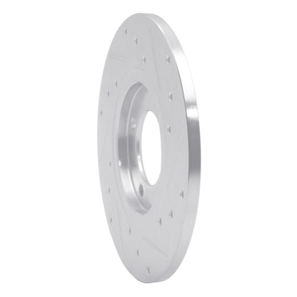 R1 Concepts R1 70-79 Toyota Carina Front Left Drilled & Slotted Silver Brake Rotor