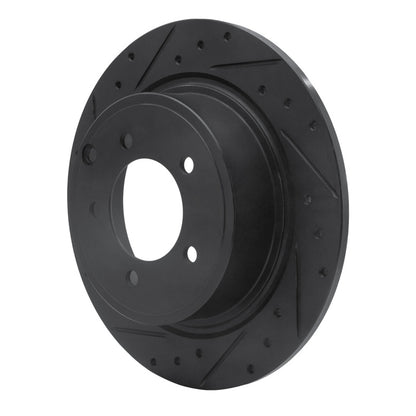 R1 Concepts R1 07-17 Chrysler 200 Rear Left Drilled & Slotted Black Brake Rotor