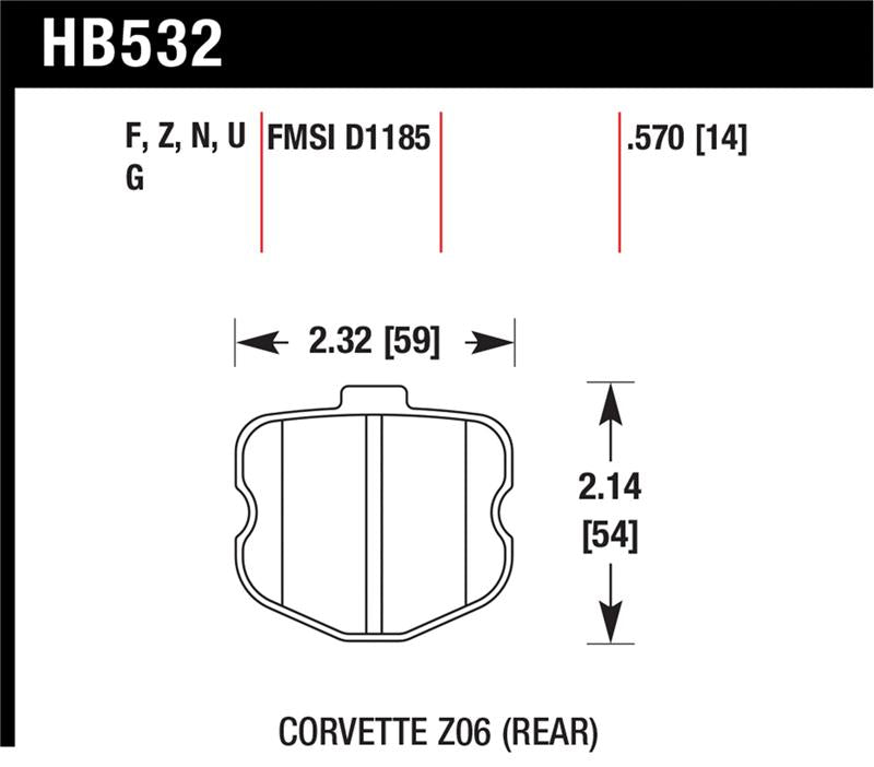 Hawk Performance Hawk 10-12 Chevy Corvette Grand Sport / 06-12 Corvette Z06 Rear DTC-70 Race Brake Pads
