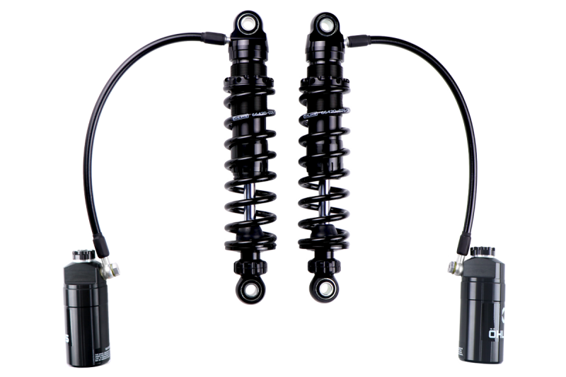Ohlins Motorcycle USA Ohlins 14-26 Harley FL Touring STX 36 Twin Blackline 12in Blk Reservoir Shocks - Heavy Duty Springs