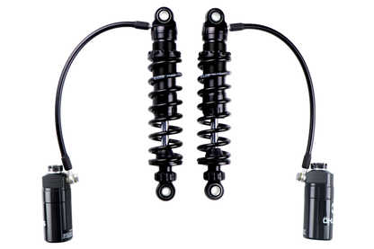 Ohlins Motorcycle USA Ohlins 14-26 Harley FL Touring STX 36 Twin Blackline 12in Blk Reservoir Shocks - Heavy Duty Springs