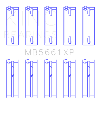 King Engine Bearings Audi/VW ADZ/ AWT/ APK/ BHP/ BPY/ AKS (Size 0.26) Main Bearing Set