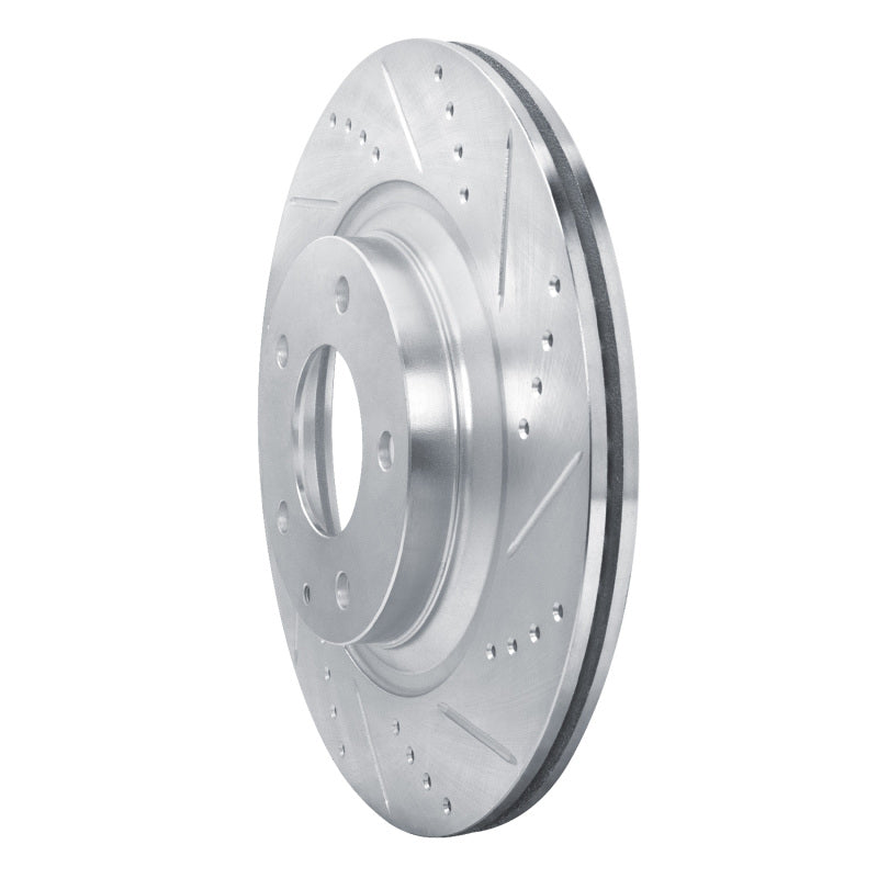 R1 Concepts R1 04-11 Mazda RX-8 Rear Right Drilled & Slotted Silver Brake Rotor