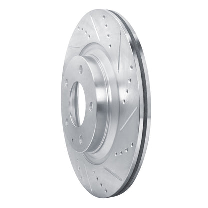 R1 Concepts R1 04-11 Mazda RX-8 Rear Right Drilled & Slotted Silver Brake Rotor